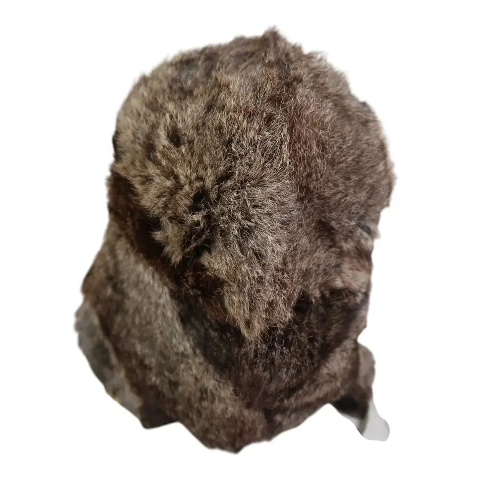Vintage Brown Rabbit Fur Trapper Hat *as is